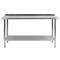 Flash Furniture 60"W Stainless 18 Gauge Work Table - Undershelf NH-WT-2460BSP-GG - alternate 2